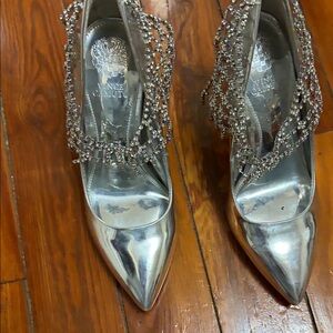 Vince Camuto Metallic Silver Heels